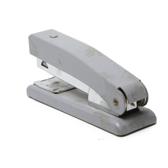 Vintage Rexel Meteor MK2 Steel Desk Stapler Grey Retro England Office MCM - Picture 2 of 9